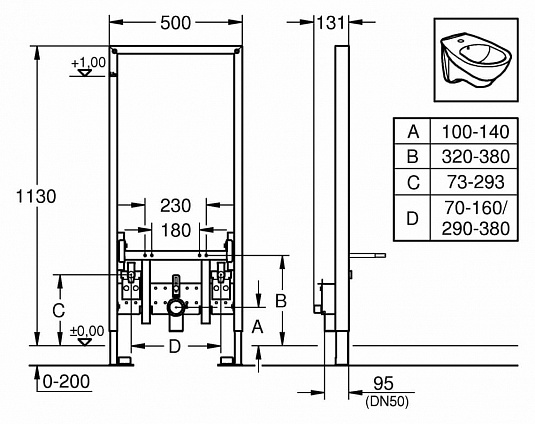 Система инсталляции для биде Grohe Rapid SL 38553001 - фото Geberit (Геберит) Shop